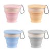 Vaso Plegable de Silicona con Orificio para Colgar Vaso Plegable para Agua Vaso Portátil para Viaje Vaso para Agua para Exterior Vaso para Agua para Niños Nuevo