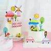Decoração de bolo Casa com cerca Cogumelo conjunto inserção de cartão Carro de desenho animado Menino Menina Bolo de aniversário Plug-in