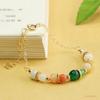Pulsera de Jade Natural Birmano Grado A Aiyu con Cuentas de Calcedonia Verde Fábrica Venta al por Mayor Dropshipping S4040901