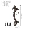 Maçaneta de Gaveta de Ferro Fundido Artesanal Estilo Europeu Minimalista Retrô Cavalo-Marinho Furo Único Maçaneta de Porta de Guarda-Roupa Armário Mesa de Cabeceira Estilo Chinês Novo