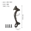 Puxador de Porta Artesanato de Ferro Fundido Criativo Minimalista Estilo Europeu Retrô Cavalo Marinho Decoração de Casa Decoração de Parede Puxador de Porta