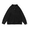 Moletom masculino e feminino primavera e outono, novo, solto, moderno, cor sólida, estilo Hong Kong, lapela, moderno, simples, casual, para todos os gostos