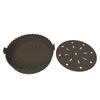 Alfombrilla Redonda de Silicona de Grado Alimenticio Reutilizable y Fácil de Limpiar para Freidora de Aire, Cocina Caliente Transfronteriza, Horneado