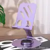 Soporte de Teléfono Giratorio de Metal Completo de 360 Grados, Plegable y Portátil, Adecuado para Transmisión en Vivo de Escritorio y Soporte para Tableta iPad