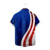 Amazon 2023 talla transfronteriza verano nuevo cárdigan top Día de la Independencia estampado digital camisa de hombre bolsillo