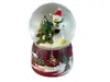 Resina Muñeco de Nieve Navideño Anciano Bola de Cristal de Nieve Caja de Música Bola de Agua Manualidades Decoración Navideña Adorno Regalo