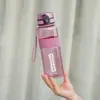 Botella de Agua Deportiva Fitness Taza de Plástico Portátil Gran Capacidad para Hombres y Mujeres Estudiantes Tetera Anticaídas Celebridad de Internet Transparente para Exteriores Taza Espacial