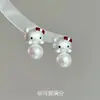 Brincos de Gatinho Desenho Animado Pérolas, Brincos Doces, Frescos, Modernos e Delicados, Brincos Personalizados e Versáteis