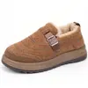 Zapatos de Algodón Peludo Birken de Invierno 2026 para Mujer Hebilla Slip-on Perezoso Zapatos de Piel Suela Gruesa Cálidos de Moda Botas de Nieve