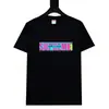 Camiseta de Manga Corta de Algodón Estilo Pareja Moda Callejera Americana Marca Graffiti Divertido Letras Clásicas Estampadas Versión Alta Transfronteriza
