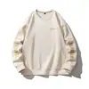 Sudaderas de Gamuza para Hombre 2027 Nuevo Otoño Retro Americano Holgadas Versátiles Manga Larga Camiseta Ropa Base Superior