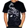 Camiseta de Manga Corta para Hombre con Patrón de Bagua Tai Chi Yin y Yang Impresión 3D Nueva Transfronteriza Europea y Americana Venta Directa de Fábrica Suministro