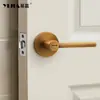 Cerradura de puerta mecánica anti-retroceso de estilo francés de lujo ligero moderno para dormitorio, manija de puerta silenciosa simple para habitación de niños y habitación de ancianos en interiores