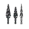 Acero de Alta Velocidad Acero para Rodamientos Hss4341 Acero Inoxidable Agujero Abierto Broca Escalonada Broca de Pagoda Broca de Expansión de Cuatro Ranuras