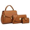 Bolsas Femininas Transfronteiriças 2026 Primavera Novo Conjunto de Várias Peças para Mulheres de Meia-Idade, Bolsa de Ombro Transversal Elegante de Cor Sólida com Aba