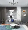 Papel de parede de recipiente de urso violento de marca da moda para sala de estar kaws sofá papel de parede de fundo para sala de transmissão ao vivo de celebridade da internet homens