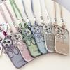 Funda de Teléfono Apple 17Promax con Purpurina Galvanizada iPhone16 Oso de la Suerte con Soporte 15 Correa de Dibujos Animados 14 Funda Suave