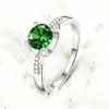 Anillo de Plata de Ley S925 con Moissanita de Venta Caliente Transfronteriza Cabeza de Toro Anillo para Mujer Anillo de Pareja Propuesta Regalo de Boda Joyería