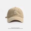 Gorra de béisbol de ala ancha y cabeza grande con corte profundo para mujer, gorra con letras bordadas que muestran el rostro, gorra pequeña con protector solar para hombre, sombrero parasol