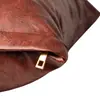 Europeo y Americano Funda de Cojín para Sofá Cama Cuero PU para Coche Funda de Almohada Hogar Cojín Cuadrado Hecho