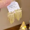 Pendientes Minimalistas de Borla con Zirconia de Aguja de Plata Transfronterizos, Pendientes de Lujo Ligero de Gama Alta, Accesorios para Orejas de Moda Versátiles con Temperamento Venta al por Mayor