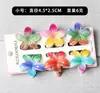 Novo Conjunto Fofo de Seis Peças de Grampos de Cabelo Estilo Férias de Verão com Flor de Plumeria para Praia e Litoral Grampos na Parte de Trás da Cabeça