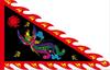 Bandera antigua, bandera triangular con forma de dragón, bandera de Fénix, bandera de lugar escénico para espectáculos de artes marciales, bandera del apellido Lingqi, bandera antigua, bandera del templo, bandera roja