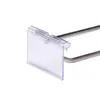 Etiquetas de precio de plástico transparente para estantes de supermercado, etiquetas de precio de PVC con ganchos, etiquetas y distintivos de productos para tiendas de conveniencia