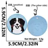 Parches bordados de lindo gato y perro de dibujos animados, parches redondos de animales, accesorios hechos a mano para bolsos, colgantes para llaves