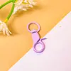 Acessórios de jóias DIY: fivela de cachorro colorida com argola de fecho, gancho de fecho, chaveiro de metal pintado, materiais para pingente de bolsa