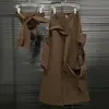 Primavera 2025 Nuevo Traje de Mezclilla Y2K Spice Girls con Lazo y Cordones Tubo Ultra Corto con Tirantes Pierna Ancha Mezclilla