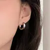 Pendientes de Aro Geométricos Lisos Casuales Diseño de Nicho de Alta Gama Elegantes Versátiles Estilo Ins para Mujer