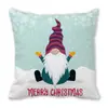 Feliz Navidad Viejo Barba Blanca Gnomo Piel de Durazno Encriptada Terciopelo Decoración del Hogar Cojín de Sofá Almohada ZT420
