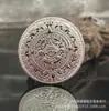 Medalla Conmemorativa Maya Moneda Pirámide Reloj de Sol Moneda Conmemorativa Chapada en Plata Artesanías de Metal Regalos Promocionales Arte en Hierro Moneda de Cobre