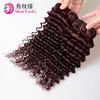 Fábrica de Perucas Xuchang Cor 99j# Pacotes de Cabelo Humano Liso Malaio