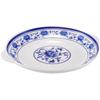 Melamina azul y blanco porcelana redondo hotel restaurante binaural abulón plato plástico plato plato frío comida rápida plato hondo plato de sopa comercial