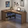 Mesa de canto com estante, combinação de escrivaninha para quarto e estante, escrivaninha simples para estudantes e uso doméstico