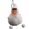 Llavero de muñeca linda durmiendo, lindo colgante de bola de pelo de bebé de dibujos animados, llavero de coche, adornos para bolsa, venta al por mayor