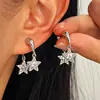 Un Pendiente Versátil de Estrella de Ocho Puntas con un Diseño Dulce y de Lujo Ligero, Presentando Circonio Brillante Microincrustado, un Diseño de Nicho con una Sensación Exquisita y de Gama Alta