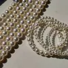 Cuentas de Concha Nanyang Imitación Luz Fuerte Perla Shijia Swaroff Agujero Recto Cuentas Casi Redondas Perla Imitación Accesorios de Joyería DIY