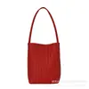 Bolso cubo de gran capacidad para uso diario y para ir al trabajo para mujer, nuevo bolso de hombro tejido 2026, bolso grande de alta gama popular