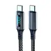 Cable de Datos Tipo Carga Súper Rápida Digital de 120W PD Aplicable a Apple 16 Huawei Glory Xiaomi Luminiscencia Digital