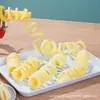 Herramienta para patatas fritas rizadas cuchillo giratorio máquina de patatas fritas en espiral remolino hilo de patata salida puesto de producto terminado comercial