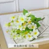 Flores de Margarita Artificiales, 28 Cabezas, para Decoración de Jardín y Hogar, Flores de Seda para Proyectos Exteriores, Crisantemos Silvestres Pequeños
