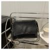 Bolso Cruzado de Gran Capacidad con Patrón Tejido de Moda para Mujer, Nuevo Bolso de Hombro/Axila Versátil y Elegante con Asa de Cadena