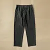 Pantalones de Lino Retro Estilo Japonés para Hombre Verano Delgados Sueltos Rectos Pantalones de Algodón Lino para Hombre Pantalones Casuales