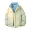 Chaqueta de Algodón Gruesa con Cuello Alto de Color Contrastante para Hombre, Nueva Colección de Invierno, Abrigo de Algodón Cálido, Ropa de Abrigo