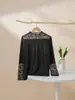 Procesamiento PersonalizadoCamisa base de algodón acanalado con cuello medio de encaje, disponible en varios colores, OEM/ODM disponible