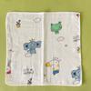 Gaze de Camada Dupla 25*25C Gaze Estampada de Alta Densidade Lenço de Mão para Bebê Toalha de Alimentação Toalha de Gaze para Bebê Macia Pequena Quadrada