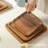 Nova Bandeja de Chá para Mesa Estilo Chinês Bandeja de Frutas e Lanches para Sala de Estar em Madeira Bandeja de Sobremesa para Chá da Tarde em Madeira Maciça Artesanato em Madeira